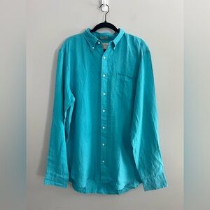 J Crew Men’s Baird McNutt Irish linen shirt Size XLT